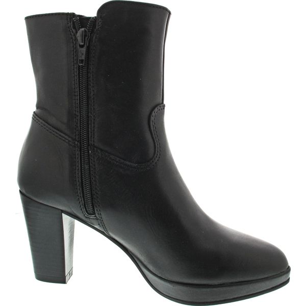 Tamaris Donna Stivaletto In Pelle Con Zip Alla Moda Tacco Alto 1-25015-41, Misura:41 Eu, Colore:Nero-image