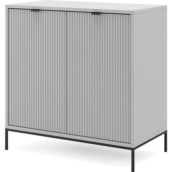 Vicco Cassettiera Per Camera Da Letto Eliza, 80 X 81.2 Cm Con 2 Porte, Grigio-image