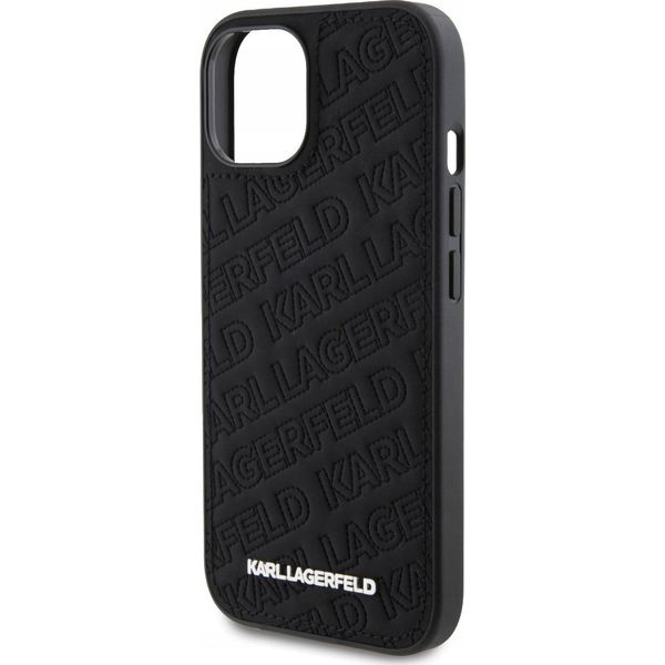Karl Lagerfeld Klhcp15Spqkpmk Custodia Rigida Per Iphone 15 / 14 / 13 6.1 Czarny/Nero Trapuntata Modello K-image