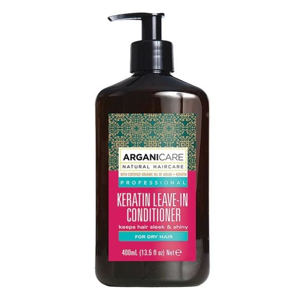 Arganicare Keratin Balsamo Senza Risciacquo Per Capelli Secchi Con Cheratina, 400 Ml-image
