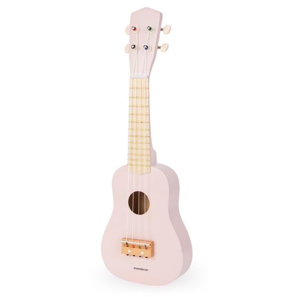 Chitarra Di Legno Per Bambini - Ukulele - Colore Rosa-image