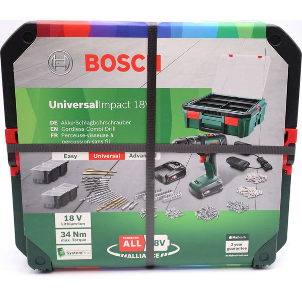 Trapano A Percussione A Batteria Universalimpact 18V + Systembox-image