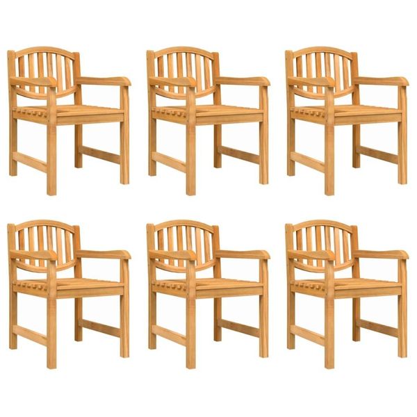 Vidaxl Sedie Da Giardino 6 Pezzi 58X59X88 Cm In Legno Massiccio Teak-image