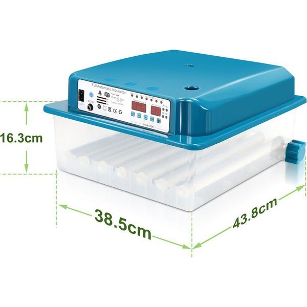 Incubatrice Automatica Incubatrice Digitale Incubatrice Piana Con Luce Led Per Uova Di Gallina Oca Anatra Piccione Quaglia Uccello 36 Uova Verde-image