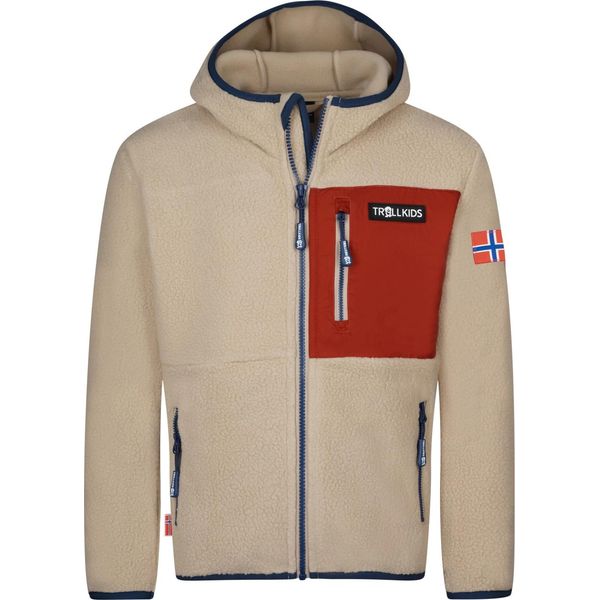 Trollkids Bambini Aurlandsfjord Giacca Ragazzi Giacca In Pile Beige 466-815 Taglia 176-image