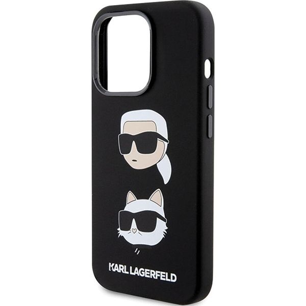 Karl Lagerfeld Klhcp15Xsdhkcnk Iphone 15 Pro Max 6.7 Czarny/Black Silicone Karl&Choupette Head-image