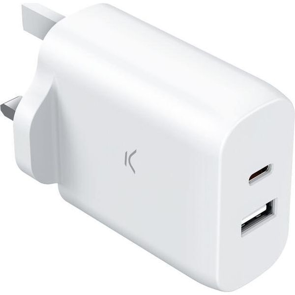 Ksix 45W Pd Pps Usb-A E Usb-C Caricatore Da Parete Trasparente Trasparente Taglia Unica-image