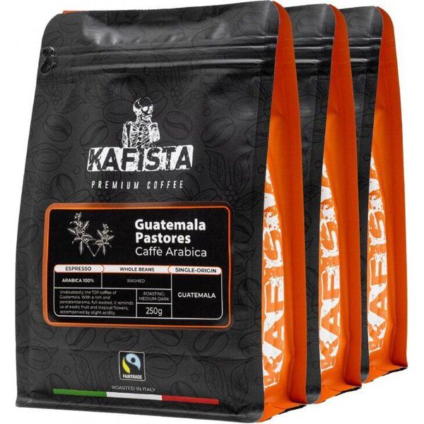 Kafista "Guatemala Pastores"" - Caffè In Grani, 100% Arabica, Caffè Espresso, Torrefatto In Italia 3X250G"-image