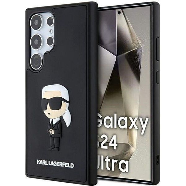 Karl Lagerfeld Klhcs24L3Drkink S24 Ultra S928 Czarny/Nero Custodia Rigida 3D In Gomma Ikonik-image