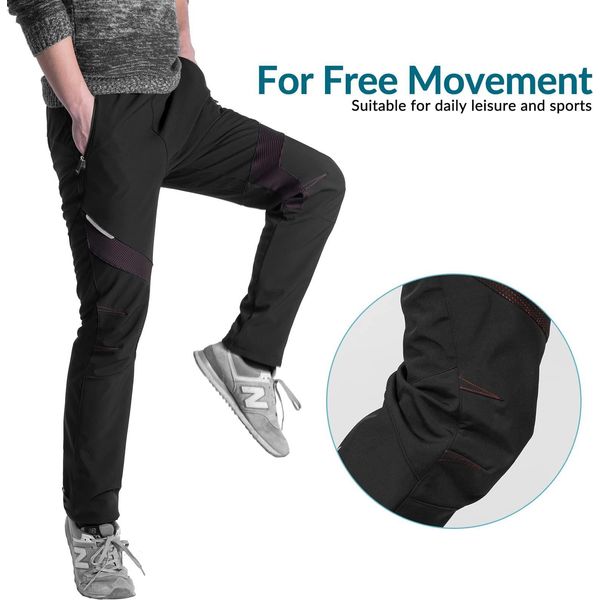 Rockbros Pantaloncini Da Ciclismo Lunghi Pantaloncini Da Corsa Uomo Antivento Termico Pantaloncini Da Ciclismo Per Sport All'aperto Eu Gr. Xl-image