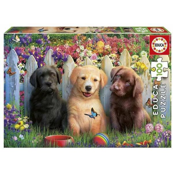 Educa - Puzzle Per Bambini Da 100 Pezzi Con Cani Adorabili. Dimensioni: 40 X 28 Cm. Consigliato Per Bambini Di Età Superiore Ai 6 Anni (19994) Educa-image