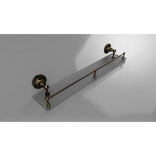 Mensola Per Bagno Bemeta Retro In Vetro Bronzo Con Sifone-image