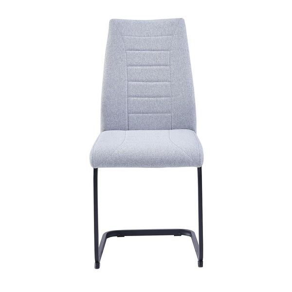 Casadolce Sedia Da Pranzo Eminia, Set Di 4, 43X60X92 Cm, Grigio Chiaro, Imbottita, Imbottitura In Schiuma Densa, Portata 120 Kg-image