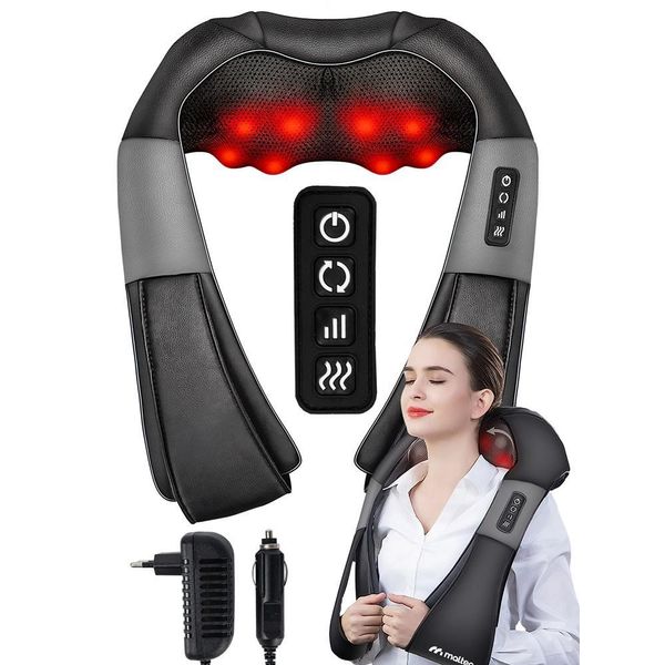 Massaggiatore Cervicale Maltec Collo, Schiena, Corpo Intero, Massaggiatore, Shiatsu, Cintura Di Massaggio, Riscaldamento E Vibrazione, Sollievo Dal Dolore, Massaggiatore Cervicale Muscolare-image