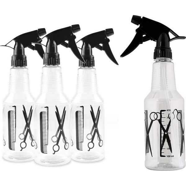 4 Pezzi Bottiglia Spray Parrucchiere - 500Ml Spruzzatore A Mano Per Capelli - Atomizzatore Bottiglia Spray Per Piante Bottiglia Pompa Riutilizzabile Nebulizzatore Bottiglia Acqua Bottiglia Spray Pianta Bottiglia Spray Vuoto-image