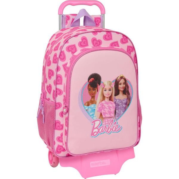 Zaino Scolastico Con Rotelle Barbie Love Rosa 33 X 42 X 14 Cm-image