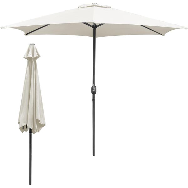 Ombrellone Ø3,5 M Ombrellone Da Giardino Ombrellone Da Terrazza Ombrellone A Sospensione Ombrellone Da Mercato Ombrellone Da Spiaggia - Beige-image