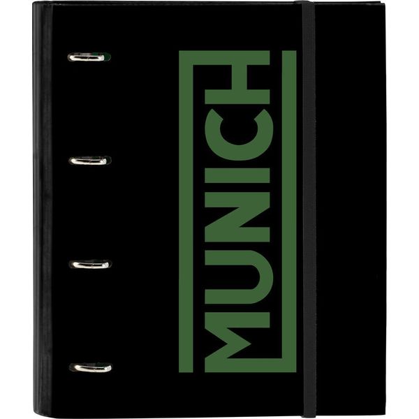 Raccoglitore Ad Anelli Munich Caviar Black 27 X 32 X 3,5 Cm-image