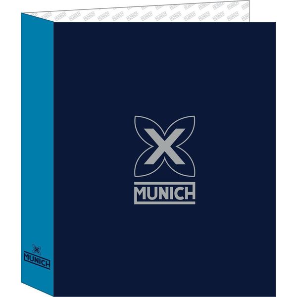 Raccoglitore Ad Anelli Munich Nautic Blu Navy A4 27 X 33 X 6 Cm-image