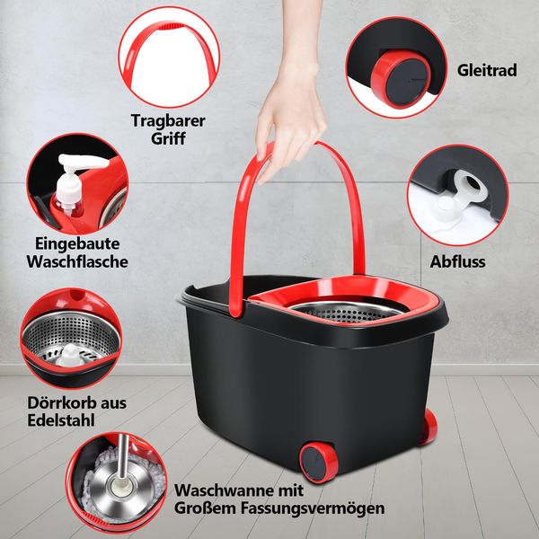 Set Di Mop Turbo Easy Wring & Clean, Incl. Centrifuga E Pedale-image