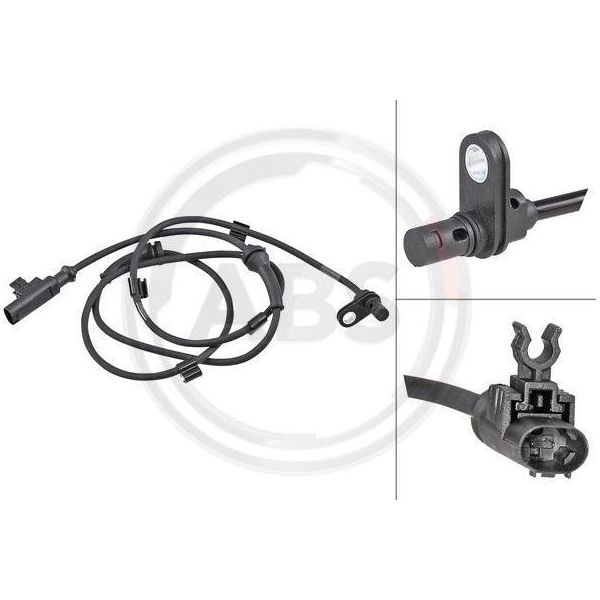 A.B.S. 31873 - Oe 4515400017 Sensore, Velocità Ruota Per Fortwo Cabrio (451), Fortwo (451)-image