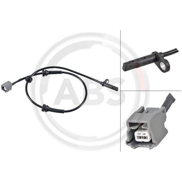 A.B.S. 31640 - Sensore Oe 479104EA0A, Velocità Ruota Per Kadjar (Ha, Hl), Qashqai Ii (J11)-image