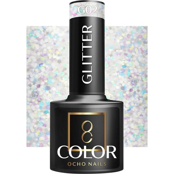 Ocho Nails Smalto Ibrido Glitter G02 -5 G-image