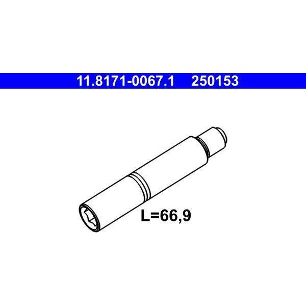 Ate 11.8171-0067.1 Perno Di Guida, Pinza Freno Oe 34116757036 Compatibile Con A6 4F, A8 4E, A8 4D, Serie 3 E90, Serie 3 E93, Serie 3 E92, Serie 3 E91, Serie 5 E60, Serie 5 E61, Serie 6 E63, Serie 6 E64, Serie 7 E65, X1, X5, Classe M, Classe R, Alhambra, S60, V70, XC90, Multivan V, Phaeton, Sharan, Touareg, Transporter Iv, Transporter V-image