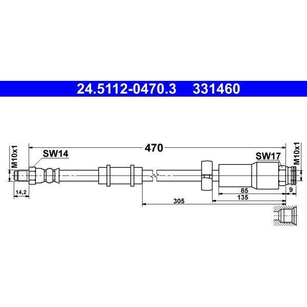 Ate 24.5112-0470.3 - Tubo Freno Oe 4806 C3 Per Jumper, Ducato, Boxer-image