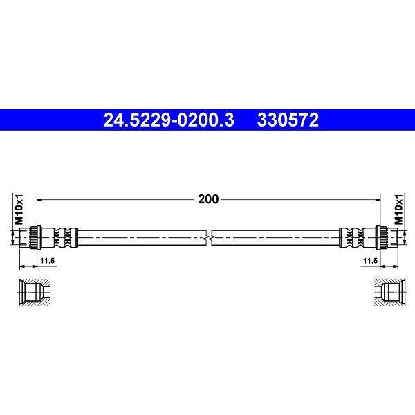 Ate 24.5229-0200.3 Tubo Freno Oe 4621300QAA Compatibile Con NV300, Primastar, Vivaro, 206, Trafic-image