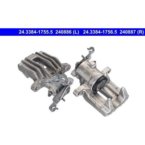 Ate 24.3384-1756.5 Pinza Freno Oe 1K0615424Q Compatibile Con A3 8P, Altea, Altea Xl, Leon, Toledo, Octavia, Yeti, Beetle, Eos, Golf Plus, Golf V, Golf Vi, Jetta, Scirocco-image