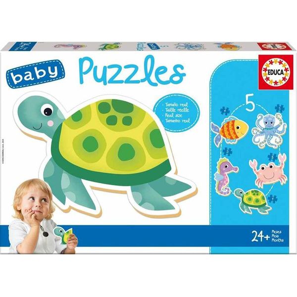 Educa - Baby Puzzles Animali - Set Di 5 Baby Puzzles Progressivi Da 3 A 5 Pezzi. Da 24 Mesi (19951) Educa-image
