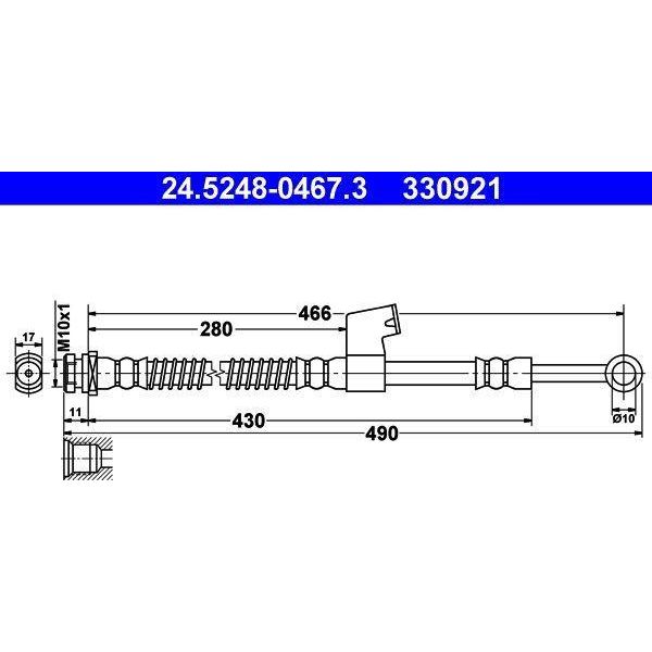 Ate 24.5248-0467.3 - Oe 58732 1C000 Tubo Freno Per Getz (Tb)-image