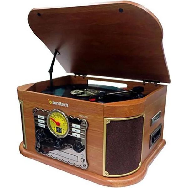 Lettore Di Dischi Sunstech PXRC52CD/ Bluetooth/ Radio Fm/ Cassette/ Convertitore MP3-image