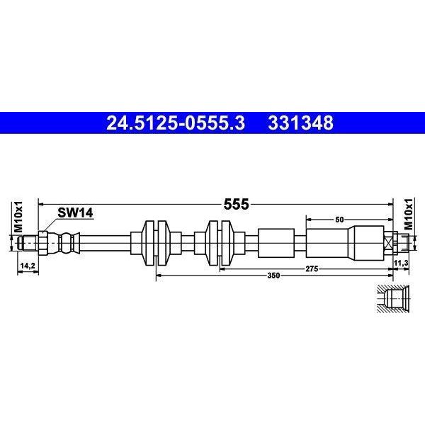 Ate 24.5125-0555.3 - Oe 34 30 6 787 316 Tubo Freno Per X1 (E84)-image