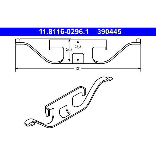 Ate 11.8116-0296.1 Molla, Pinza Freno Oe 34212227672 Compatibile Con Serie 1 E82, Serie 3 E46, Serie 3 E90, Serie 3 E93, Serie 3 E92, Serie 3 E91, Serie 5 E39, Serie 5 E60, Serie 5 F07, Serie 5 E61, Serie 6 E63, Serie 6 E64, Serie 7 E65, Serie 7 F01, Serie 8 E31, X1, X3, X5, Z4 E86, Z4 E85, Z8 E52, Range Rover-image