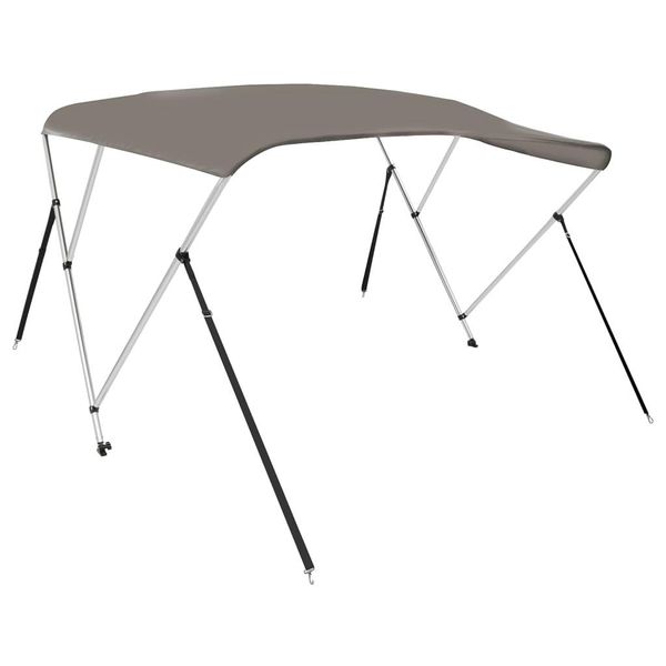 Vidaxl 3-Bow Bimini-Top Grigio 183X140X137 Cm-image