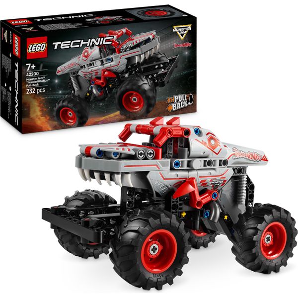 Lego Technic Monster Jam Thunderroarus, Monster Truck Giocattolo Con Funzione Pull-Back, Giocattolo Da Costruzione Per Bambini, Regalo Per Ragazzi E Ragazze Dai 7 Anni In Su 42200-image