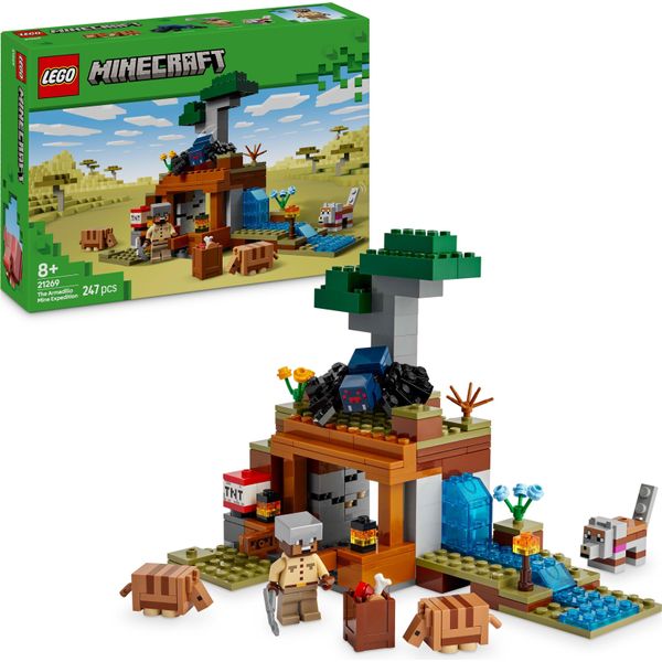 Lego Minecraft La Spedizione Alla Miniera Di Armadillo, Set Con Minifigure Del Videogioco, Giocattolo Da Costruzione Con Personaggi, Regalo Per Ragazzi E Ragazze Dagli 8 Anni In Su 21269-image