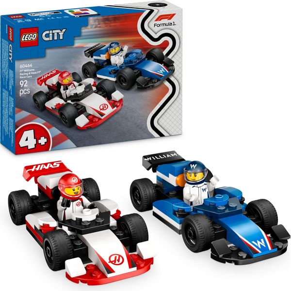Lego City F1 Williams Racing E Haas F1 - Giocattolo Di Formula 1 Con Auto Costruibili E 2 Minifigure Di Piloti - Piccole Idee Regalo Per Bambini E Bambine Dai 4 Anni In Su 60464-image