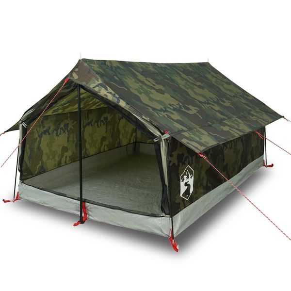 Vidaxl Tenda Da Campeggio 2 Persone Modello Mimetico Impermeabile-image