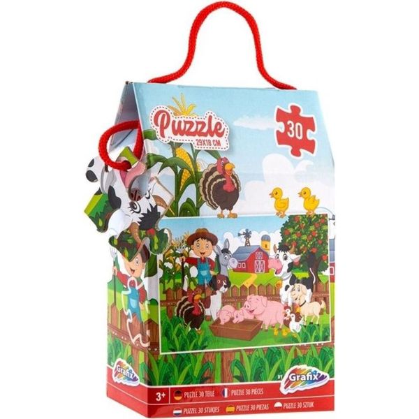 Puzzle 30 Pezzi 29X18 Cm Fattoria-image