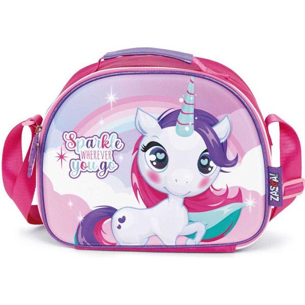 Zaska 3D 26X21X11 Cm Unicorn Lunchtasche Rosa Rosa One Size-image