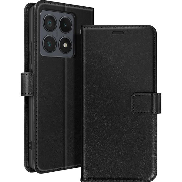 Mayaxess, Xiaomi 14T Pro Custodia A Portafoglio Funzione Stand Con Cinturino, Nero-image