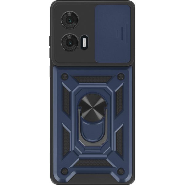 Mayaxess, Cover Protettiva Per Motorola Edge 50 Fusion, Cover Fotocamera Con Supporto Ad Anello, Blu Scuro-image