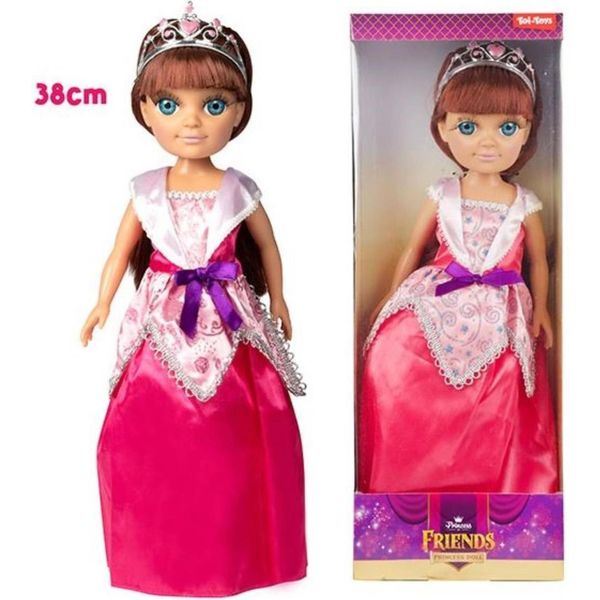 Toi-Toys Principessa Amici Bambola Principessa Con Abito Rosa E Corona 38 Cm-image