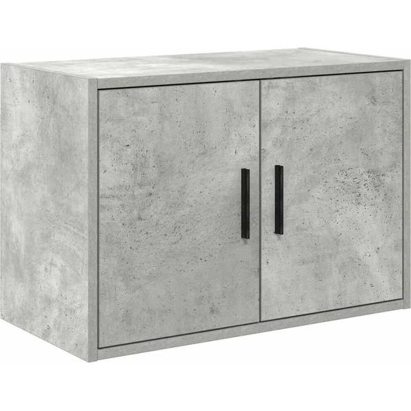 Vidaxl Armadio A Muro Per Garage In Cemento Grigio Materiale A Base Di Legno-image