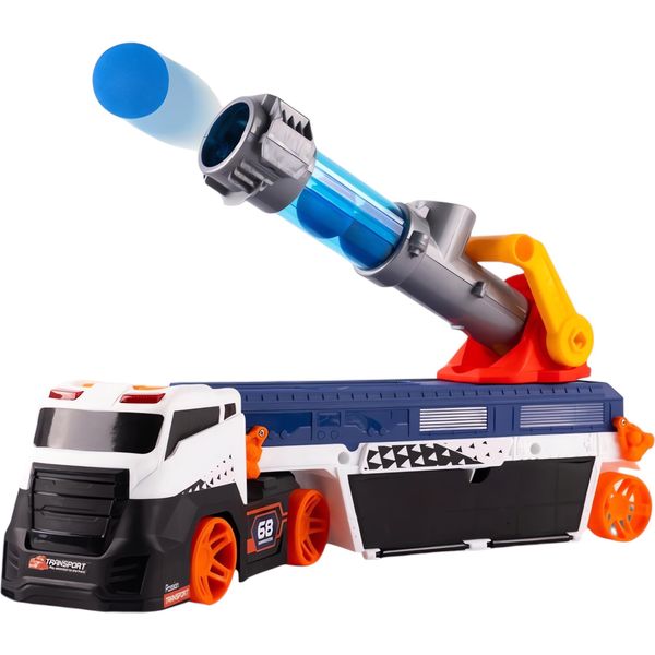 Malplay Camion Rimorchio Con Palla Lanciatore Auto Luce Suono Da 3 Anni Regalo-image