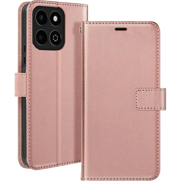 Mayaxess, Honor 200 Smart Wallet Case Funzione Stand Con Cinturino, Oro Rosa-image