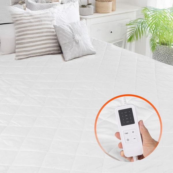 Coprimaterasso Riscaldato Succebuy, 150 X 80 Cm, 4 Livelli Di Riscaldamento, Timer Di 12 Ore, Spegnimento Automatico-image